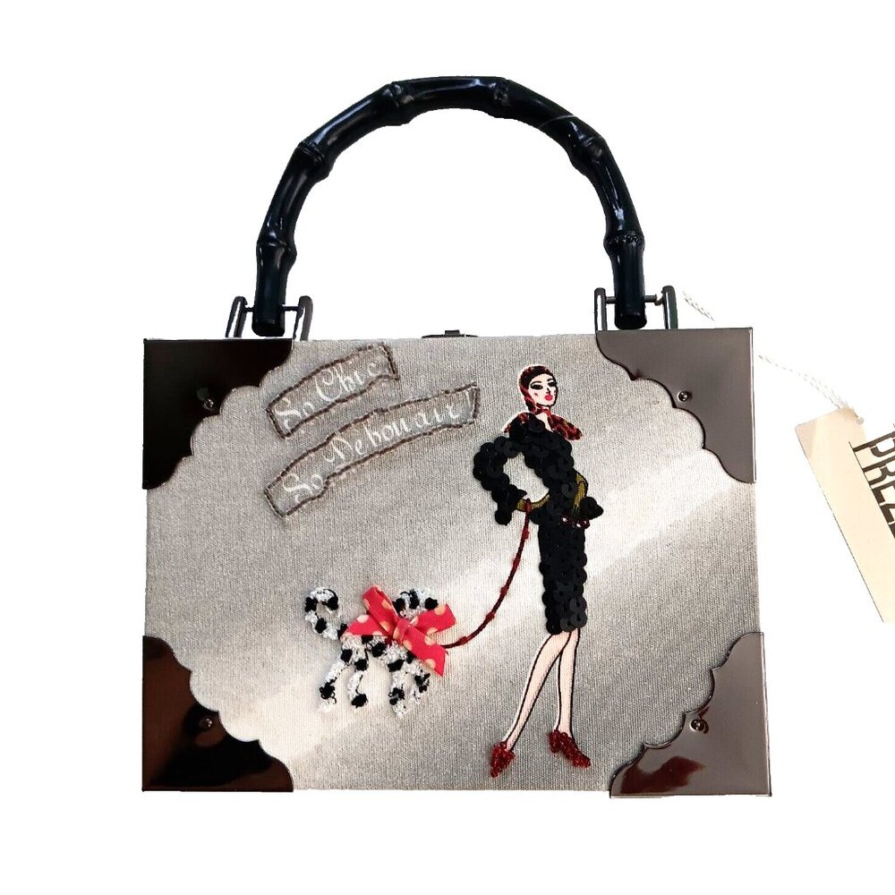 Prezzo NWT Vintage Cigar Box Lined Handbag